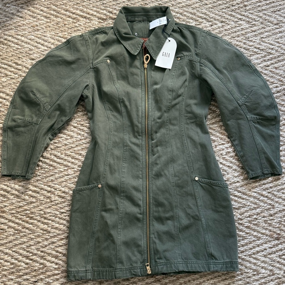 Gap x Cult Gaia green denim dress